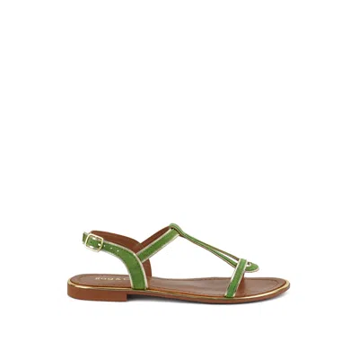 Rag & Co Women's Feodora Green Flat Slip-on Sandals By