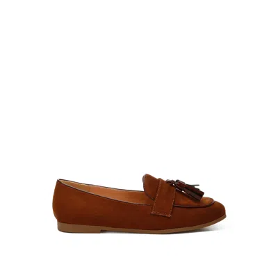 Rag & Co Women's Folklore Micro Suede Tassel Loafers In Brown By