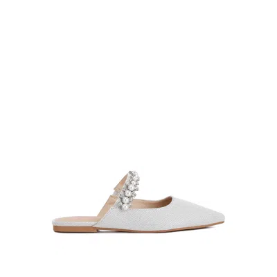 Rag & Co Women's Geode Pearl Embellished Slip On Mules In Silver