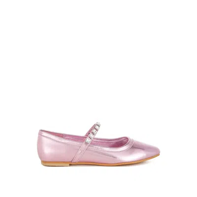 Rag & Co Women's Gloxinia Metallic Mary Jane Ballerinas In Pink By  In Purple
