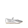 Rag & Co Women's Gloxinia Metallic Mary Jane Ballerinas In Silver In Silver
