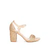 Rag & Co Women's Gold Navoli Rhinestones Embellished Sandals In Beige In Gold