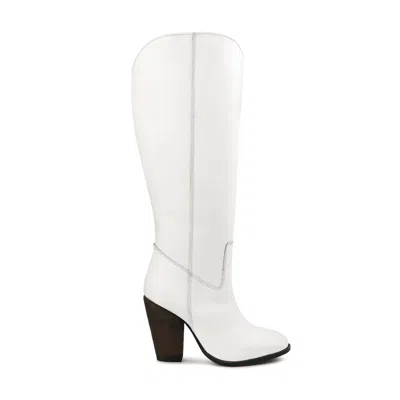 Rag & Co Women's Great-storm Leather Calf Boots In White By