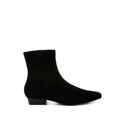 Rag & Co Women's Hakra Flared Heel Suede Boots In Black