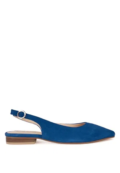 Rag & Co Women's Hocane Real Suede Leather Slingback Sandals In Blue