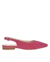 Rag & Co Women's Pink / Purple Hocane Real Suede Leather Slingback Sandals In Fuchsia In Pink
