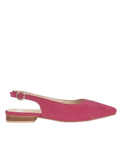 Rag & Co Women's Hocane Real Suede Leather Slingback Sandals In Fuchsia In Pink