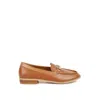 Rag & Co Holda Horsebit Embelished Loafers With Stitch Detail In Tan In Brown