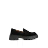 Rag & Co Honora Suede Chunky Loafers In Black In Black