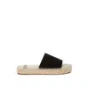 Rag & Co Women's Huntra Real Soft Leather Espadrille Flatforms In Black In Black