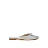 Rag & Co Jaylor Party Bow Slip-on Mules In Silver
