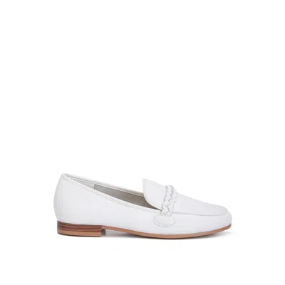 Rag & Co Women's Kita Braided Strap Detail Loafers In White By