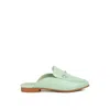 Rag & Co Kristy Horsebit Embellished Mules In Mint Green In Green