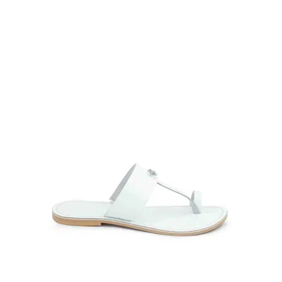 Rag & Co Women's Leona Thong Flat Sandals In White By