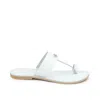 Rag & Co Women's Leona White Thong Sandals In White