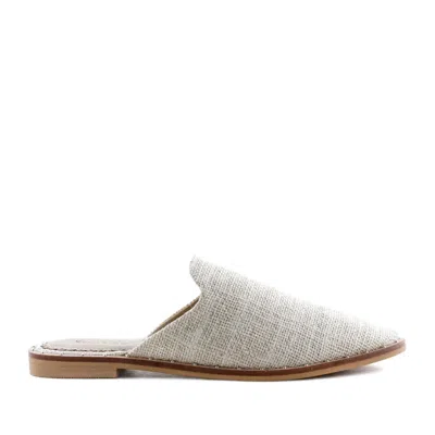 Rag & Co Women's Lia Handcrafted Canvas Mules In Silver