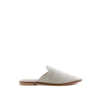 Rag & Co Women's Lia Handcrafted Canvas Mules In Silver By