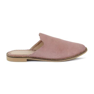 Rag & Co Women's Lia Handcrafted Suede Mules In Dusty Pink By