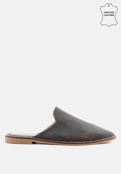 Rag & Co Women's Lia Handcrafted Suede Mules In Grey By  In Multi