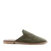 Rag & Co Lia Khaki Green Canvas Mules In Green