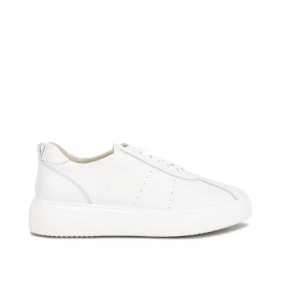 Rag & Co Women's Magull Solid Lace Up Leather Sneakers In White By