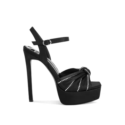 Rag & Co Women's Margala Knotted Rhinestone Embellished Sandals In Black By