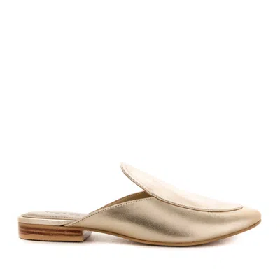 Rag & Co Women's Marla Gold Metallic Leather Mules