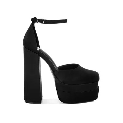 Rag & Co Women's Martini Black Sky High Platform Sandals By