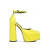 Rag & Co Women's Martini Yellow Sky High Platform Sandals By  In Yellow