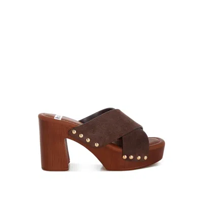Rag & Co Women's Mearsk Genuine Suede Leather Clogs In Brown By