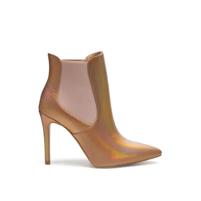 Rag & Co Molina Iridescent Pointed Toe Bootie In Gold