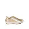 Rag & Co Women's Mujori Metallic Pleather Studded Sneakers In Gold In Gold