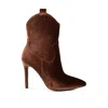 Rag & Co Women's Nat-love Brown Velvet Cow Girl Boot In Brown