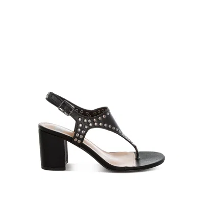 Rag & Co Women's Nerina Studded Genuine Leather Sandals In Black