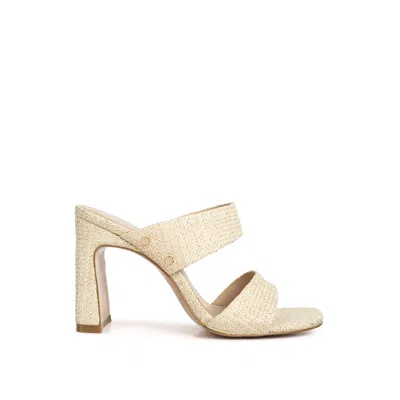 Rag & Co Women's Neutrals Alodia Slim Block Heel Sandals In Natural By  In Black