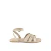 Rag & Co Women's Neutrals Ashton Beige Flat Ankle Strap Sandals By  In Neutral