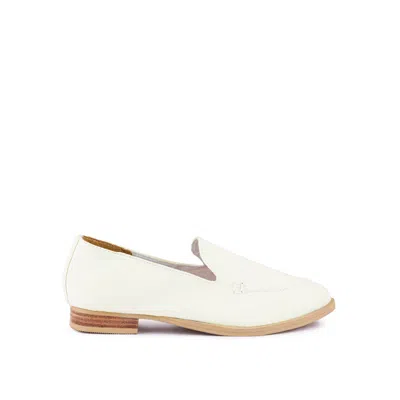 Rag & Co Women's Neutrals Bougie White Organic Canvas Loafers By