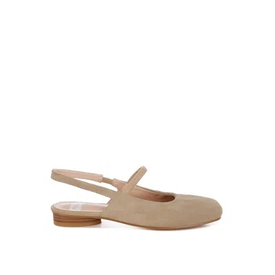 Rag & Co Women's Neutrals Bounzi Soft Suede Leather Slingback Sandals In Beige In Beige/black