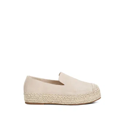 Rag & Co Women's Neutrals Ellerie Soft Suede Flatform Heel Espadrilles In Beige By