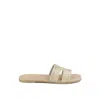 Rag & Co Women's Neutrals Ivanka Beige Cut Out Slip On Sandals In Beige