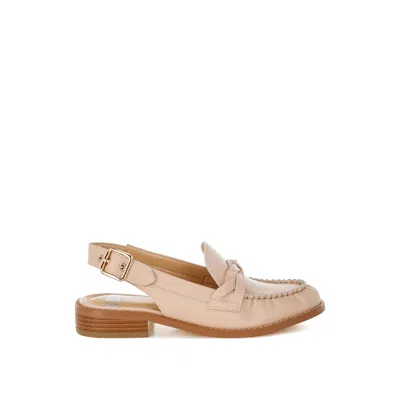 Rag & Co Women's Neutrals Jemykin Genuine Leather Loafer Sandals In Beige By  In Beige/black