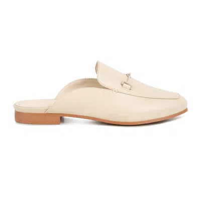 Rag & Co Women's Neutrals Kristy Horsebit Embellished Mules In Beige By