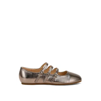Rag & Co Women's Neutrals Macarina Triple Strap Mary Jane Sandals In Pewter