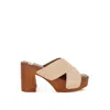 Rag & Co Women's Neutrals Mearsk Genuine Suede Leather Clogs In Beige