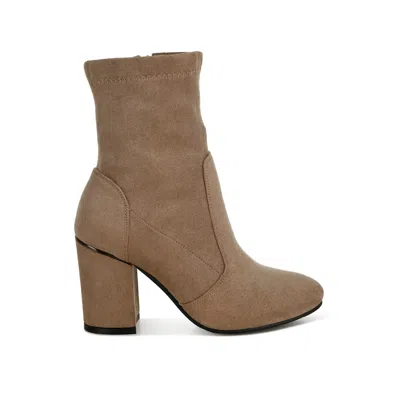 Rag & Co Women's Neutrals Nidaros Microfiber Sock Boots In Beige