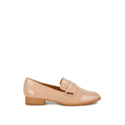 Rag & Co Women's Neutrals Noshiya Patent Pleather Penny Loafers In Beige