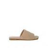 Rag & Co Women's Neutrals Odalia Soft Suede Leather Studded Flats In Beige In Beige/black