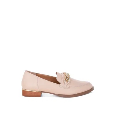 Rag & Co Women's Neutrals Pola Nude Leather Horsebit Loafers By  In Animal Print