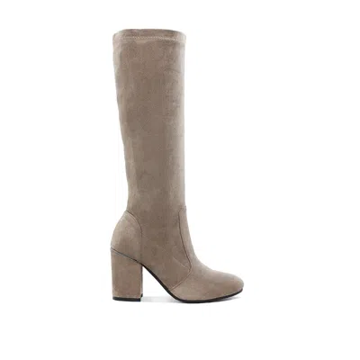 Rag & Co Women's Neutrals Saloniki Microfiber Calf Boots In Taupe By  In Gray