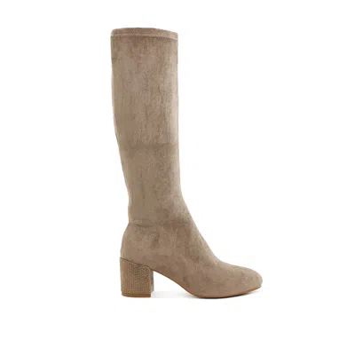 Rag & Co Women's Neutrals Sinaloa Microfiber Knee High Boots In Taupe In Brown